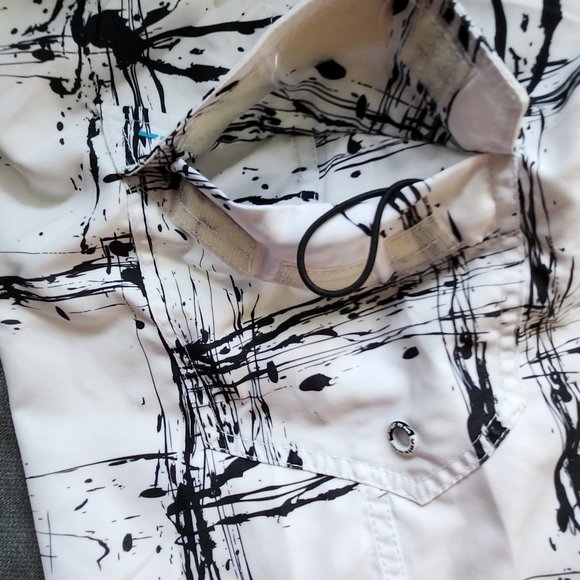 Volcom Board Shorts Size 29 White with black splotches Volcom Logo - Picture 5 of 6